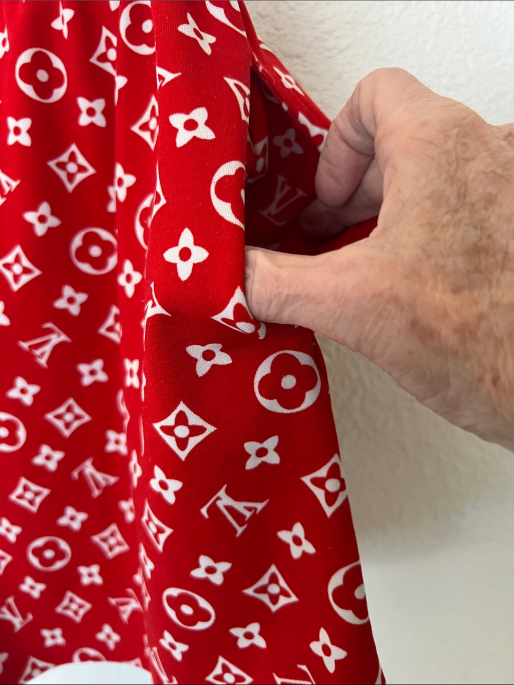 Inspired Red Logo Print Shorts - Picture 2 of 2